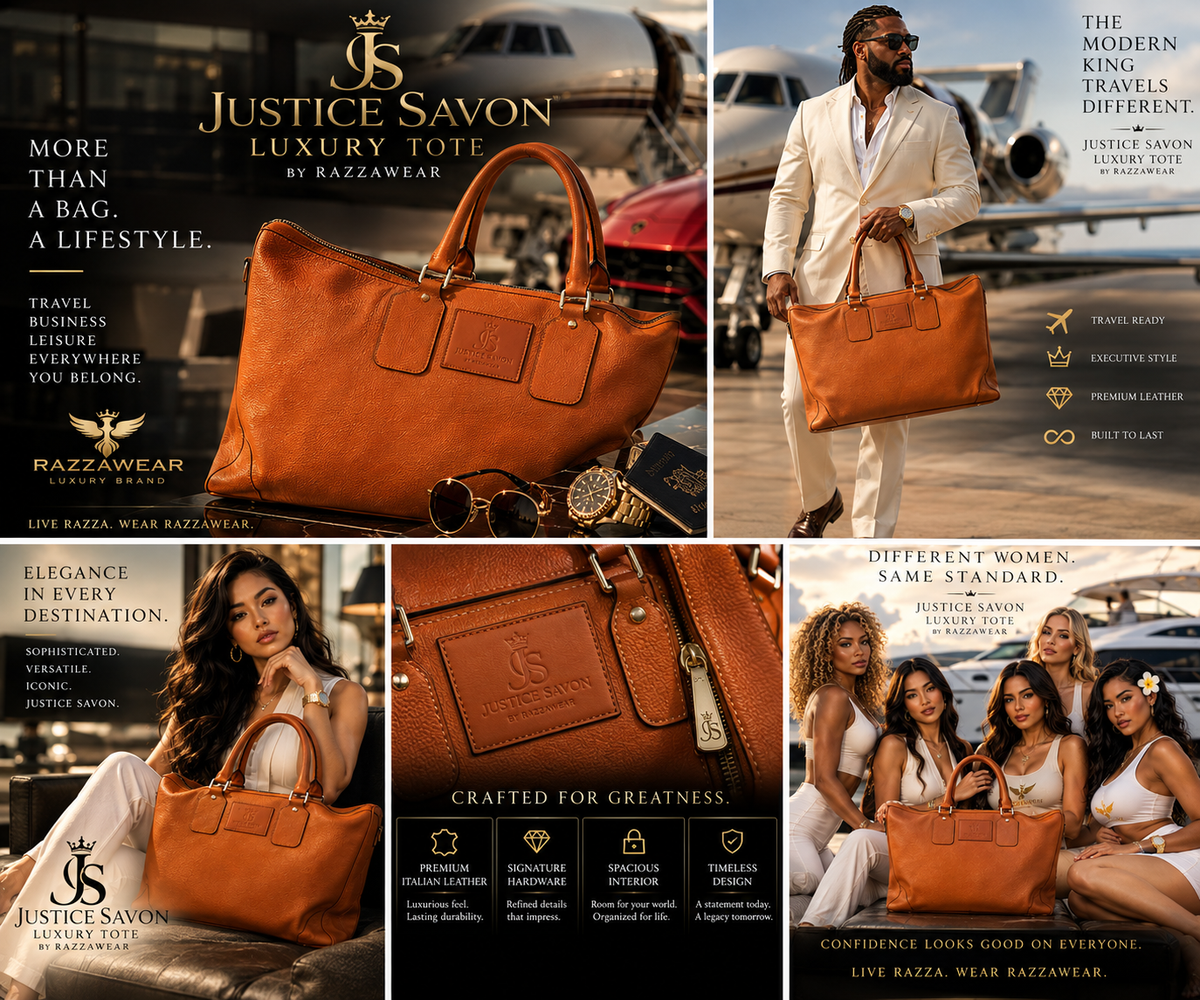Justice Savon Luxury Tote by Razzawear