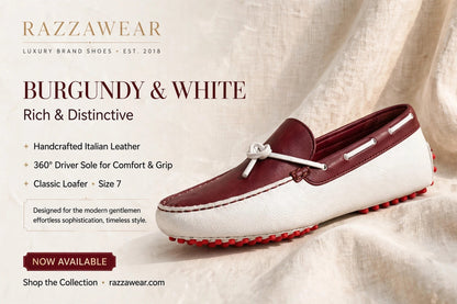 Razza Luxe Driver-White/Burgandy