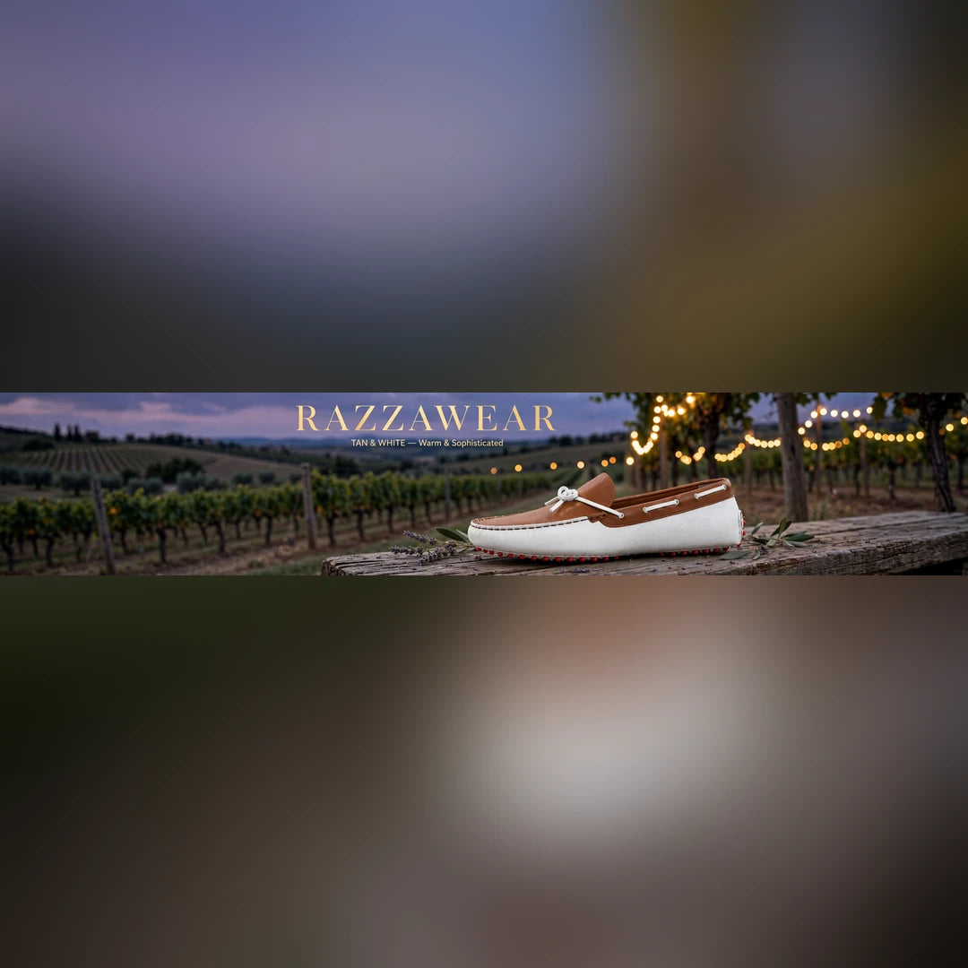 Razza Luxe Driver-White/Brown