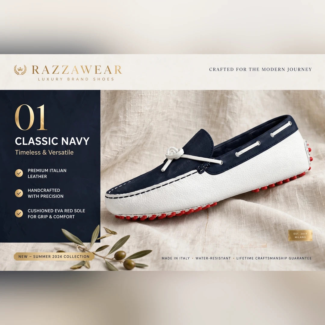 Razza Luxe Driver-White/Navy