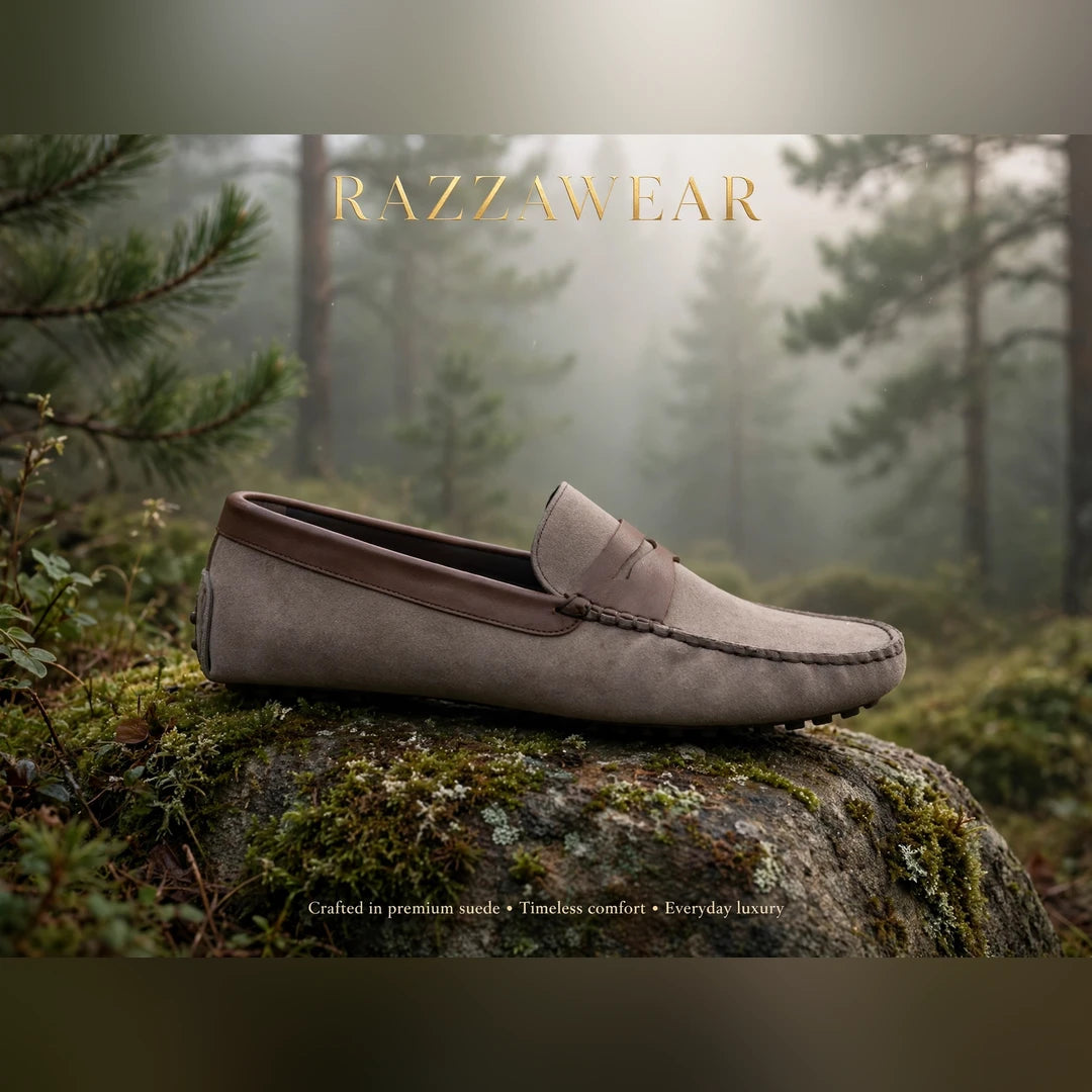 Razza Luxe Driver-Brown Suede