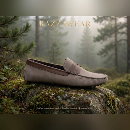 Razza Luxe Driver-Brown Suede