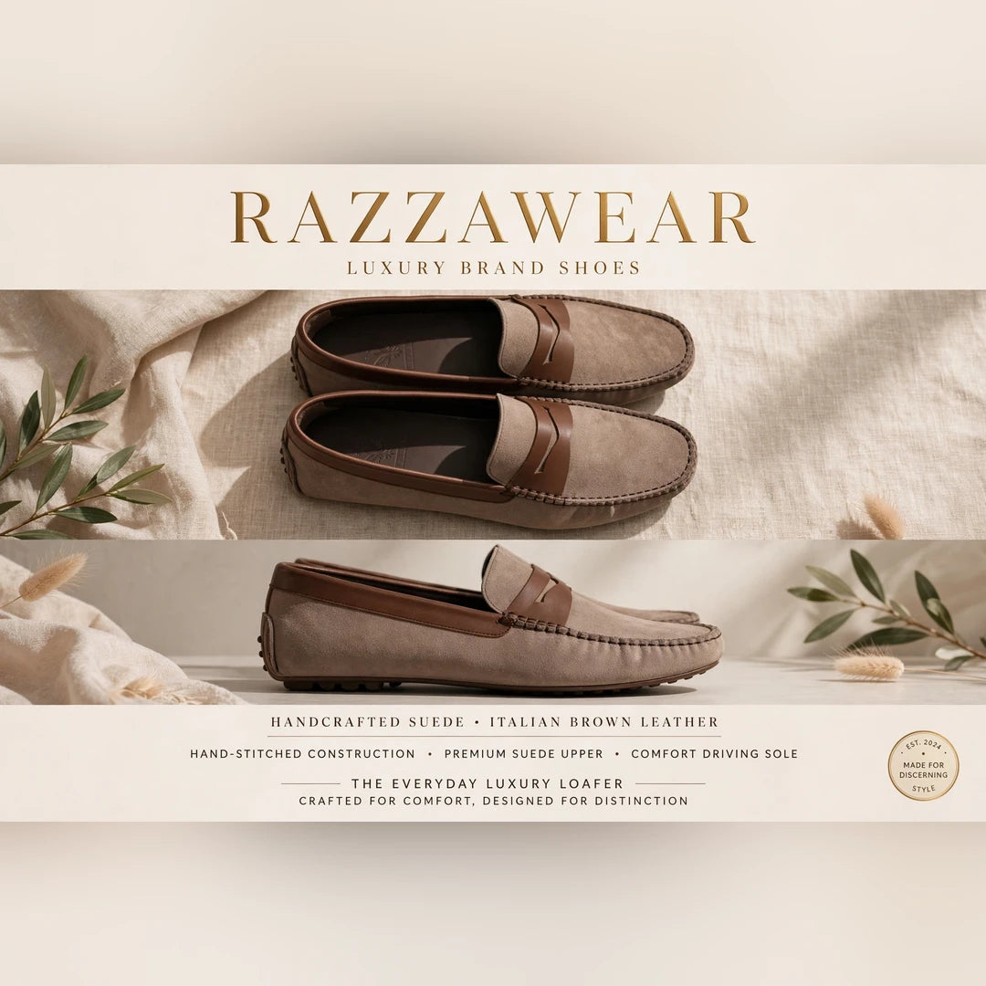 Razza Luxe Driver-Brown Suede