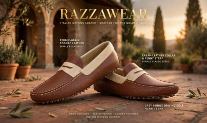 Razza Luxe Driver-Brown/Cream
